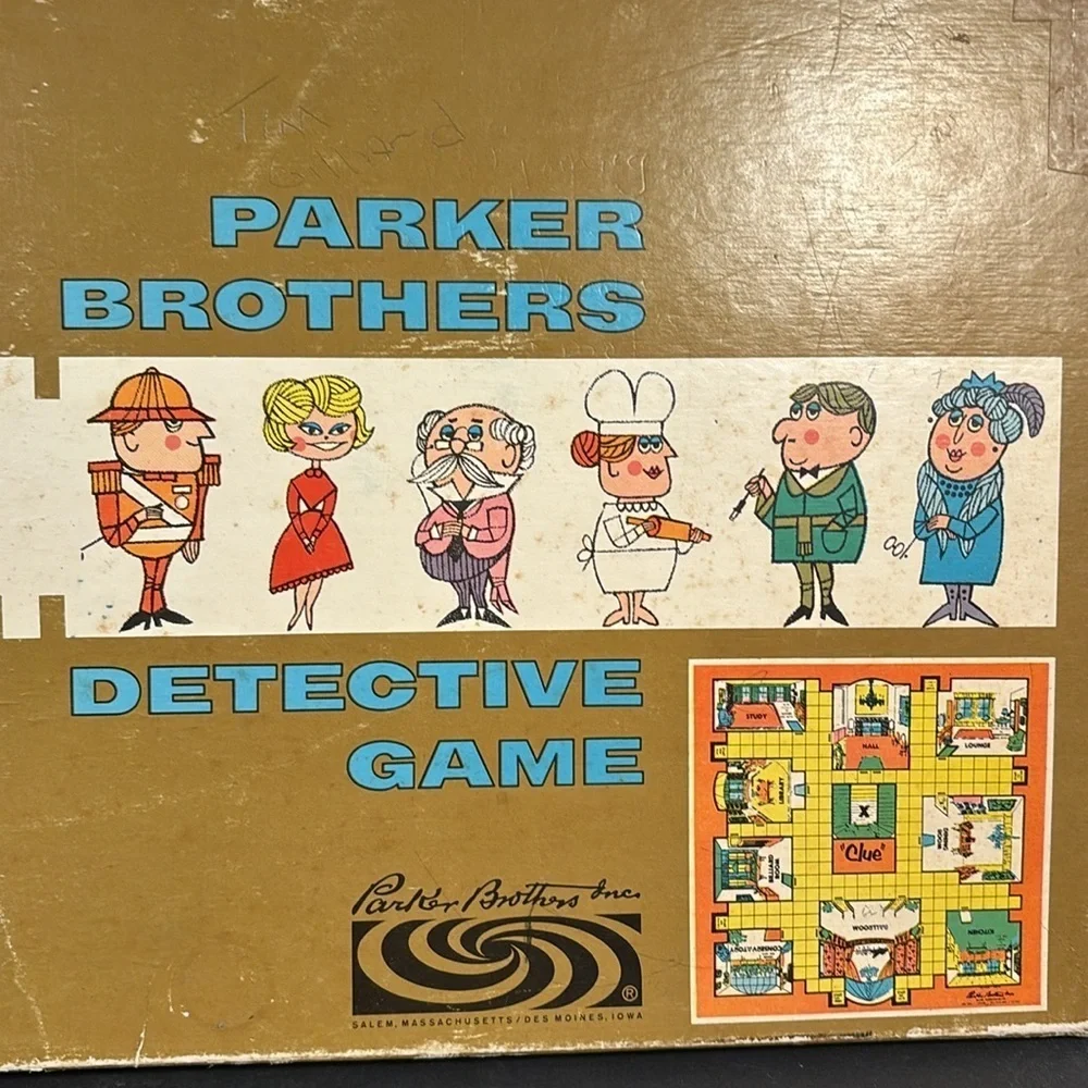 Vintage 1963 Clue Board Game by Parker Brothers – Detective Game